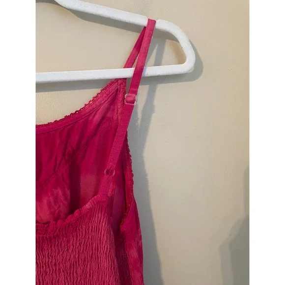 Art Collection Size S/M Pink TIe Dye Boho Fairy Corset Dress Layered Asym Hem - Picture 9 of 11